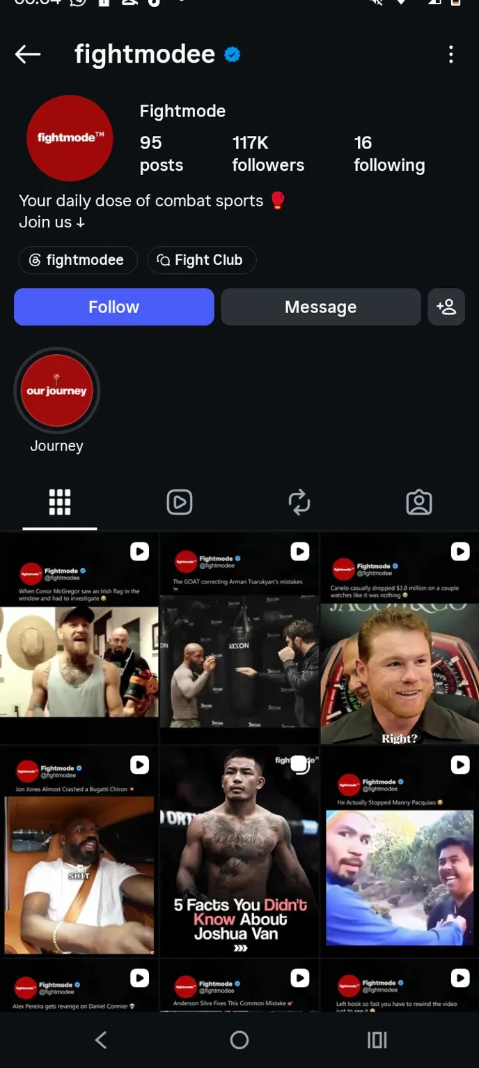 @fightmodee Instagram profile