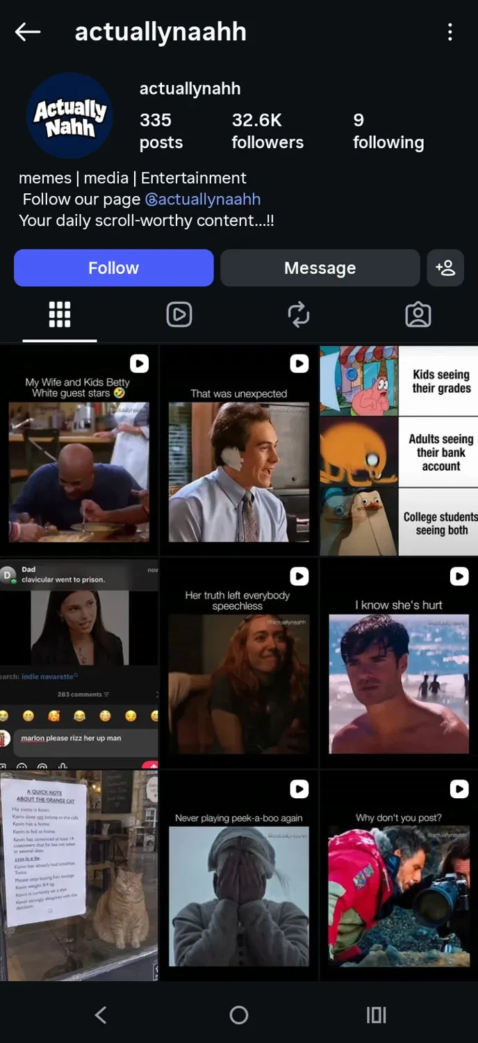 @actuallynaahh Instagram profile