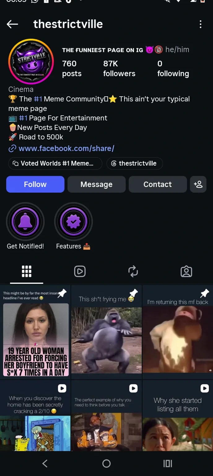@thestrictville Instagram profile